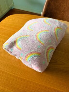 Target Pink rainbow Blanket 50”x60”